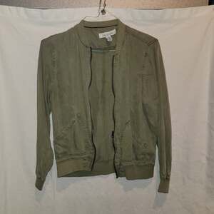 Kenneth Cole Reaction Olive Green Lightweight Bomber Jacket M